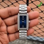 Classic Art Deco Women’s Watch – Rectangular Silver Steel Edition