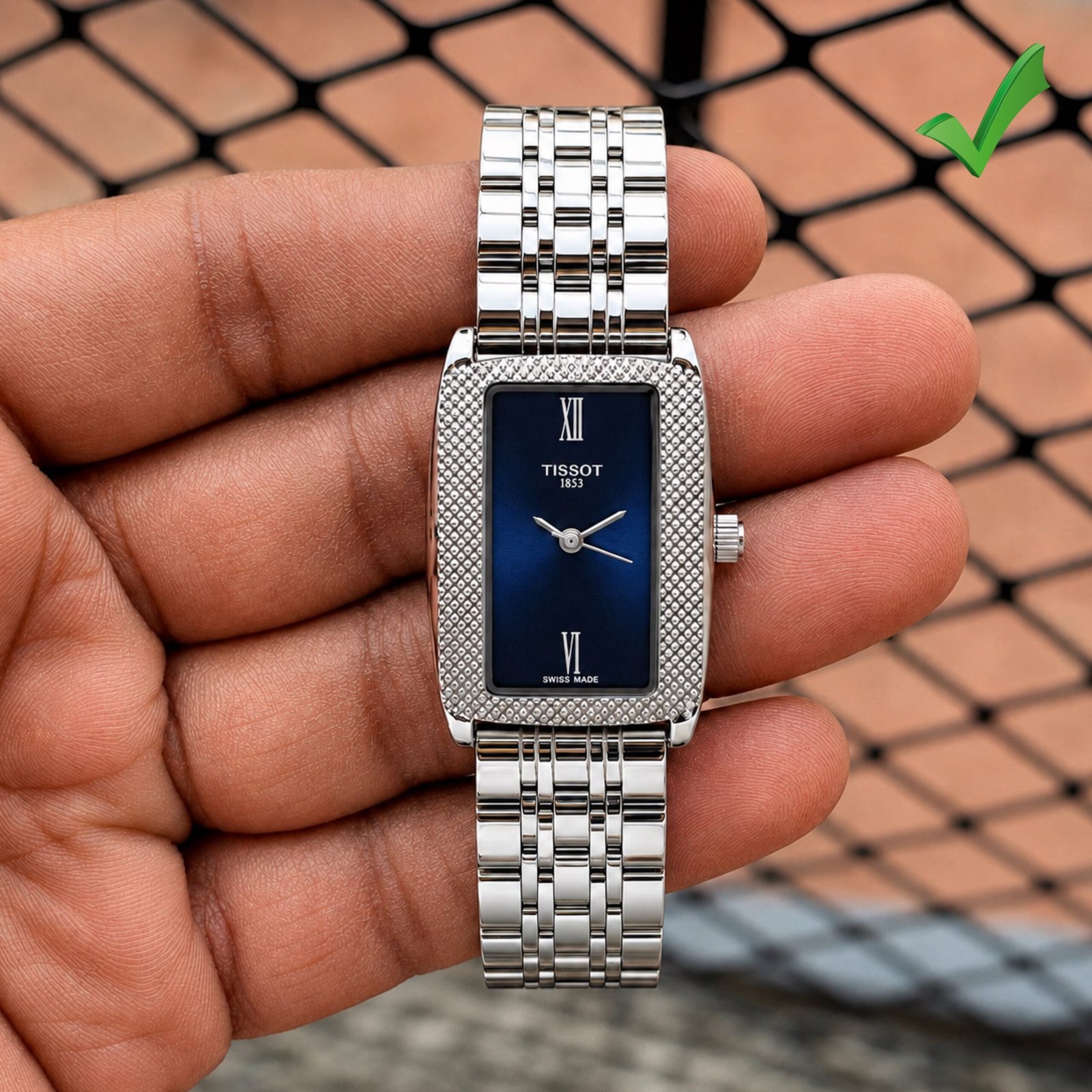 Classic Art Deco Women's Watch – Rectangular Silver Steel Edition
