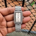 Classic Art Deco Women’s Watch – Rectangular Silver Steel Edition