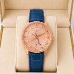 Men’s Designer Super Slim Watch – 24-Hour Analog Leather Edition