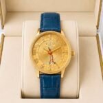 Men’s Designer Super Slim Watch – 24-Hour Analog Leather Edition