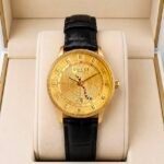 Men’s Designer Super Slim Watch – 24-Hour Analog Leather Edition