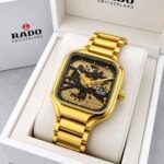 Premium Automatic Men’s Watch – Transparent Back Metal Edition