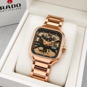 Premium Automatic Men's Watch – Transparent Back Metal Edition