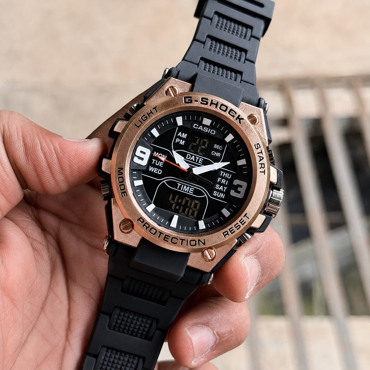 G-Steel Hybrid Men's Sport Watch – Mud Resistant with Digital Compass
