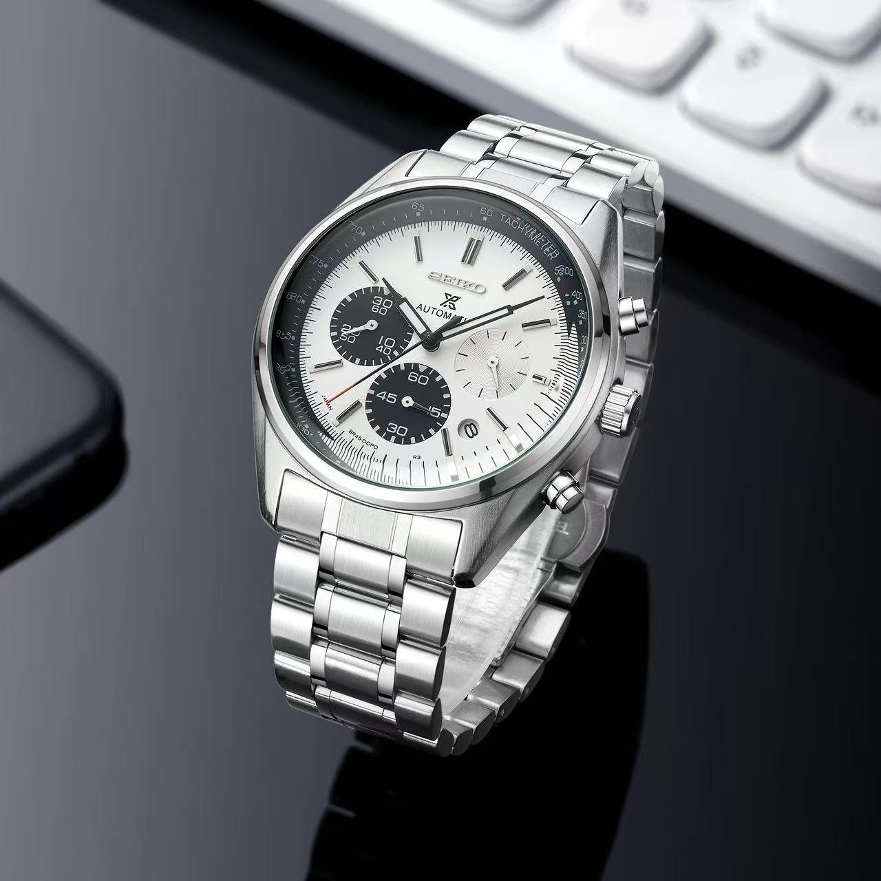 Men's Executive Chronograph Watch – Anti-Allergic Metal Strap Edition