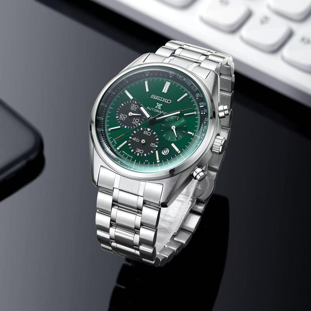 Men's Executive Chronograph Watch – Anti-Allergic Metal Strap Edition