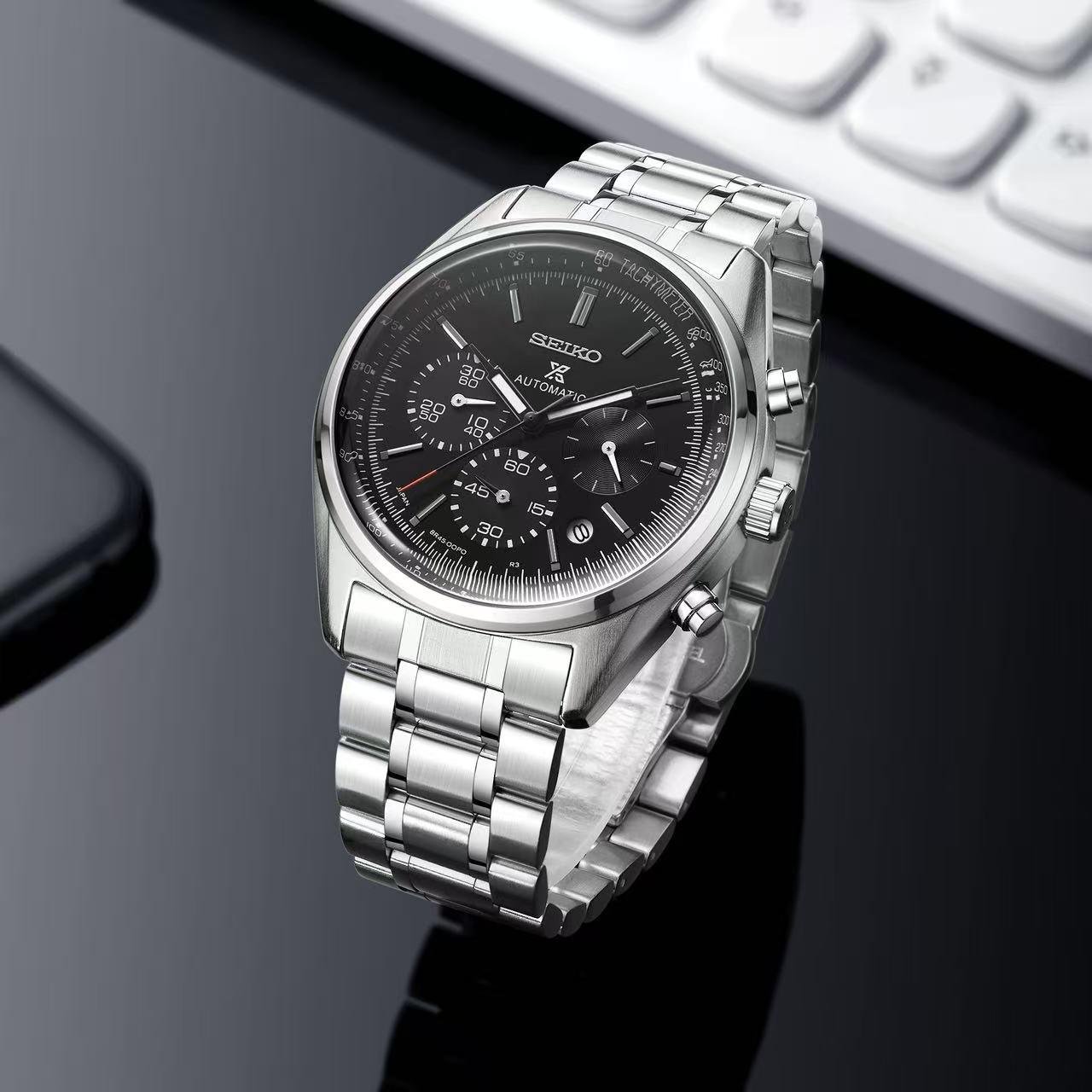 Men's Executive Chronograph Watch – Anti-Allergic Metal Strap Edition