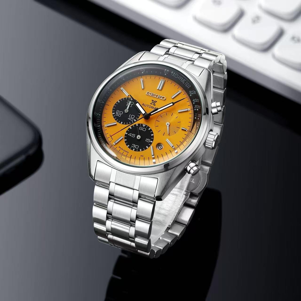 Men's Executive Chronograph Watch – Anti-Allergic Metal Strap Edition