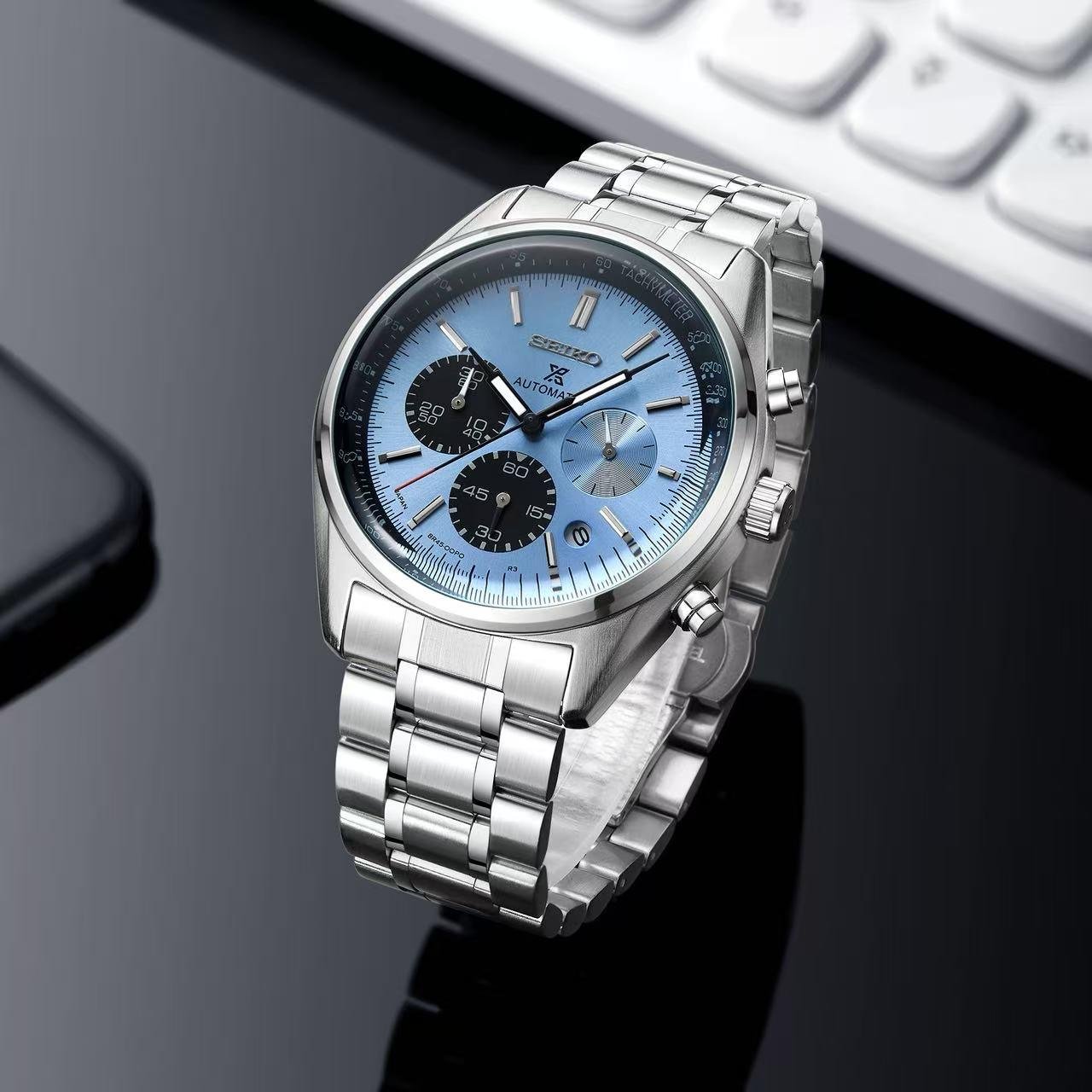Men's Executive Chronograph Watch – Anti-Allergic Metal Strap Edition