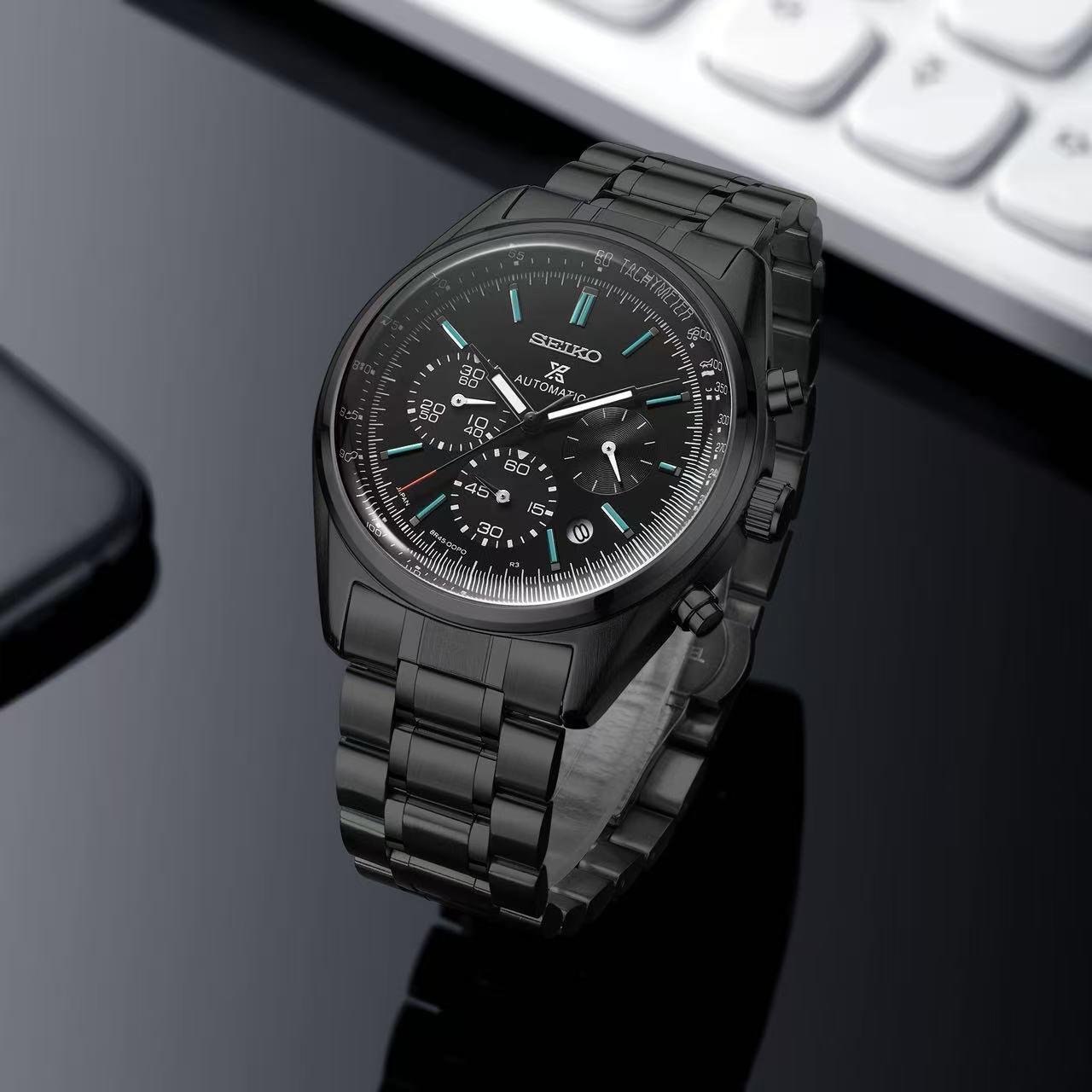 Men's Executive Chronograph Watch – Anti-Allergic Metal Strap Edition