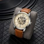 Men’s Executive Skeleton Automatic Watch – 42mm Silver Case