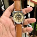 Men’s Executive Skeleton Automatic Watch – 42mm Silver Case