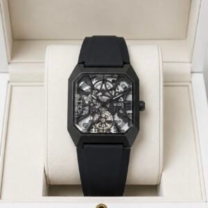 Gunmetal Open Heart Men's Designer Watch – Premium Silicone Strap