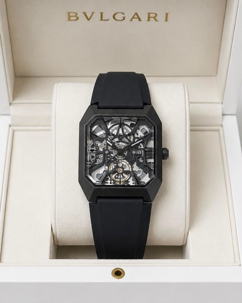 Gunmetal Open Heart Men's Designer Watch – Premium Silicone Strap