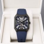 Gunmetal Open Heart Men’s Designer Watch – Premium Silicone Strap