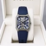 Gunmetal Open Heart Men’s Designer Watch – Premium Silicone Strap