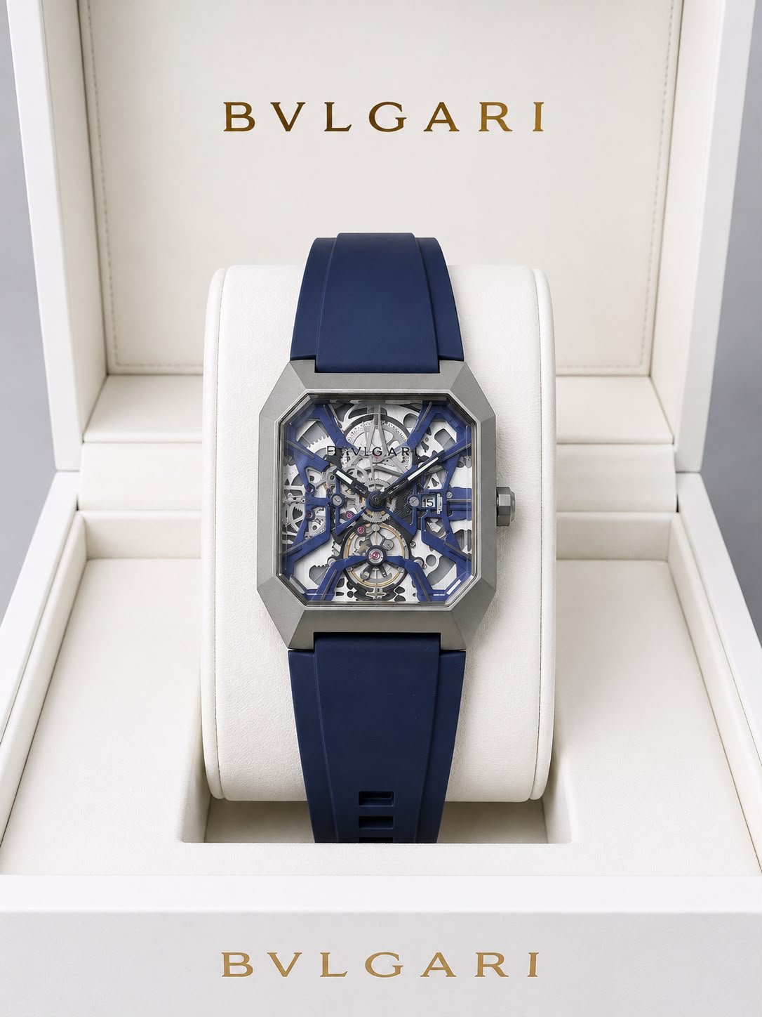 Gunmetal Open Heart Men's Designer Watch – Premium Silicone Strap