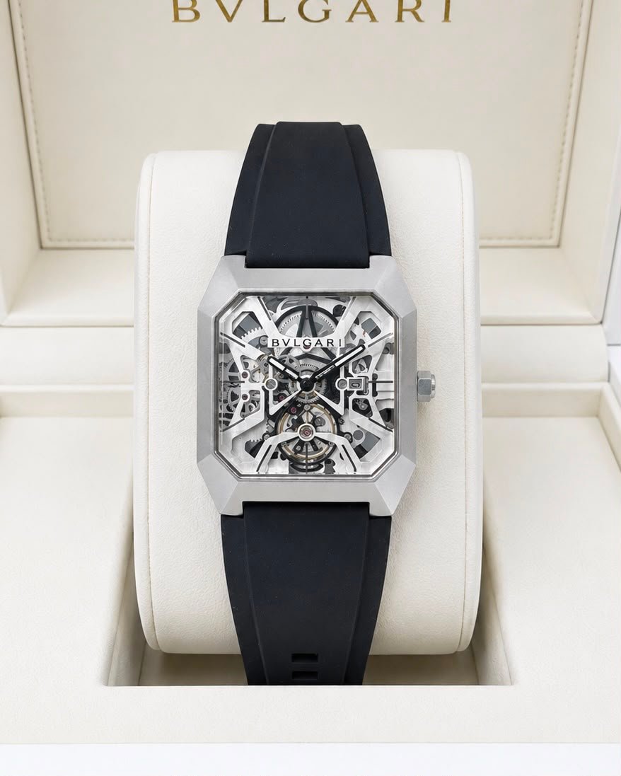 Gunmetal Open Heart Men's Designer Watch – Premium Silicone Strap