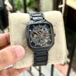 True Square Skeleton Automatic Men’s Watch – All-Black Metal Edition