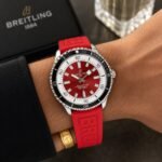 Premium Superocean Men’s Sport Watch – Vibrant Red 44mm