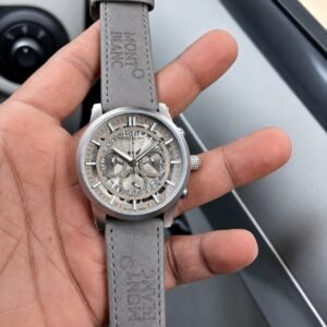 Luxury Grey Series Men's Chronograph – 42mm Formal Leather Edition