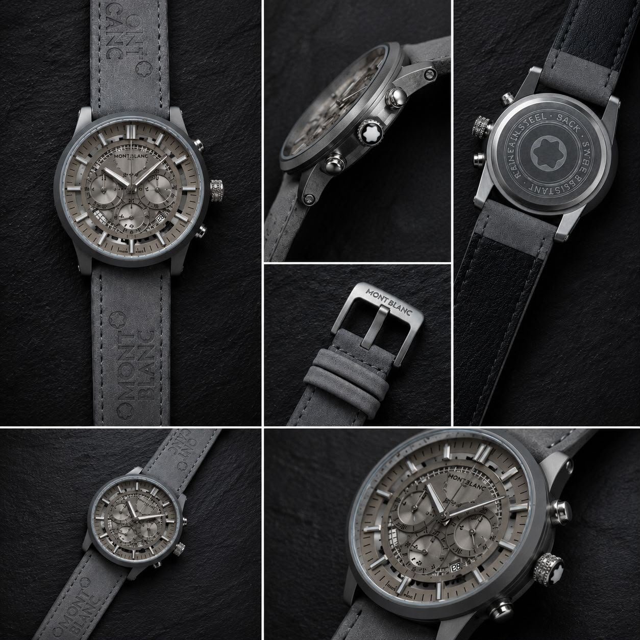 Luxury Grey Series Men's Chronograph – 42mm Formal Leather Edition