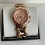 Runway Gold Chain-Link Women’s Watch – 38mm Chronograph Edition