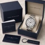 Wesley Dual Time Men’s Watch – Silver Sunray Dial 44mm