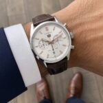 Carrera Chronograph Men’s Watch – Brown Leather & Sunburst Dial