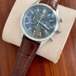 Carrera Chronograph Men’s Watch – Brown Leather & Sunburst Dial