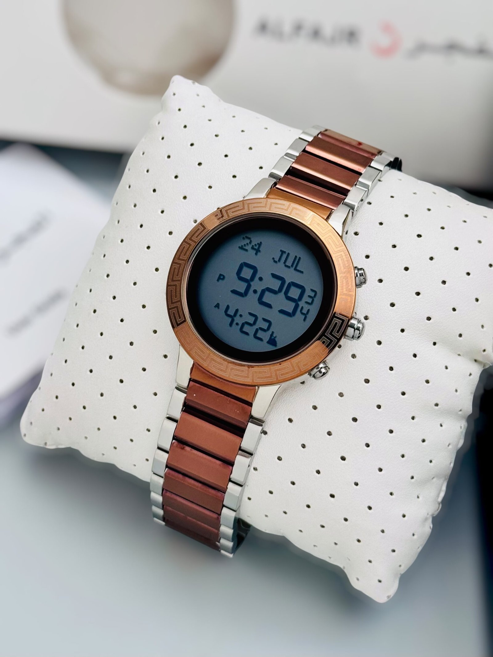 Classic Digital Azan Watch – Worldwide Prayer Times & Qibla Compass