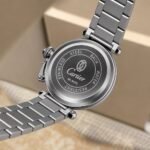 Men’s Silver Multi-Function Watch – Sun & Moon Phase Dial