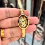 Iconic Baignoire Rose Gold Women’s Watch – Luxury Oval Bangle Edition