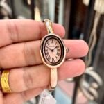 Iconic Baignoire Rose Gold Women’s Watch – Luxury Oval Bangle Edition