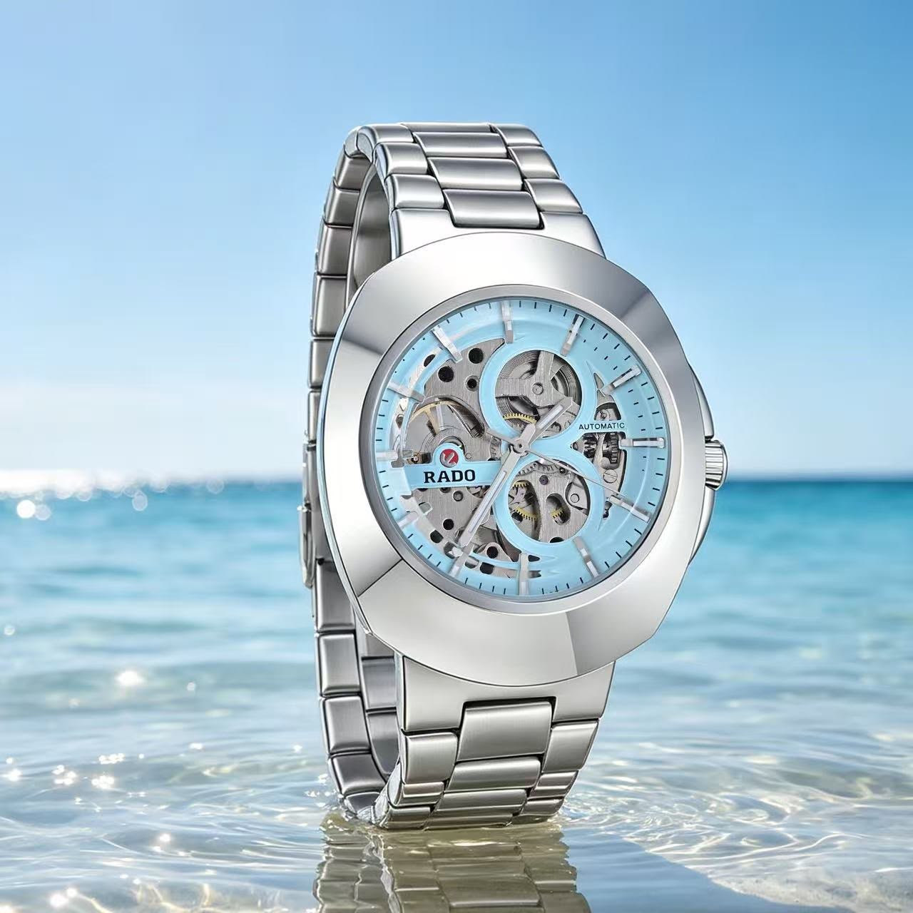 Premium Open-Heart Skeleton Automatic Men's Watch – Stainless Steel Edition
