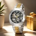 Premium Open-Heart Skeleton Automatic Men’s Watch – Stainless Steel Edition