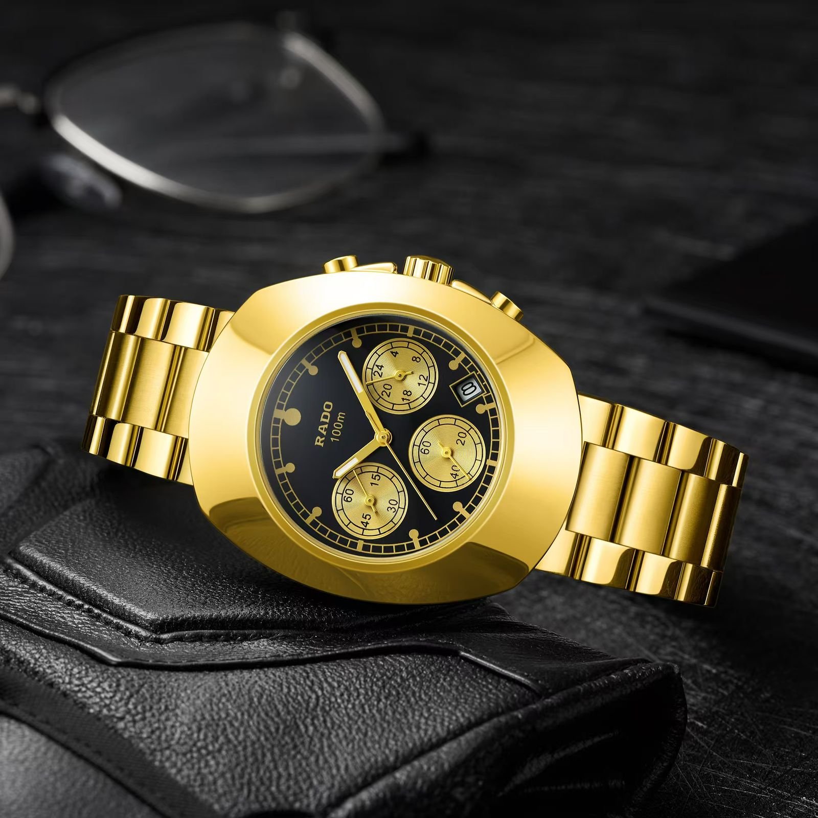 Premium Diastar Chronograph Men's Watch – 44mm Two-Tone Edition