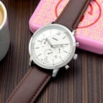 Premium Chronograph Men’s Watch – 43mm Formal Leather Edition
