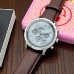 Premium Chronograph Men’s Watch – 43mm Formal Leather Edition
