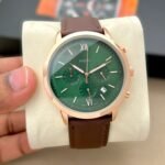 Premium Chronograph Men's Watch – 43mm Formal Leather Edition