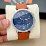 Premium Chronograph Men’s Watch – 43mm Formal Leather Edition