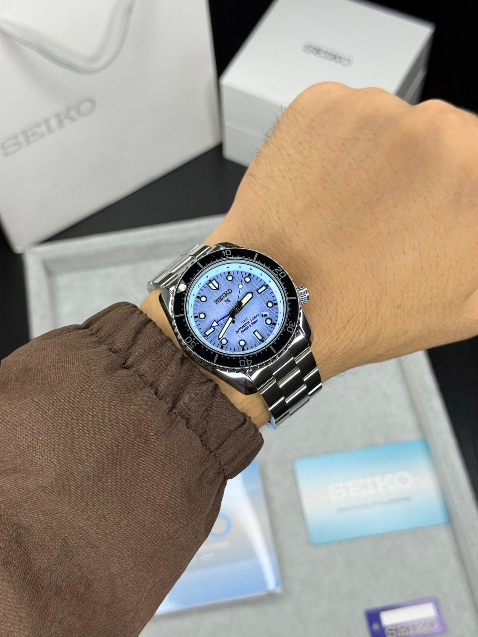 Glacier Blue GMT Men's Watch – 42mm Sapphire Glass Edition