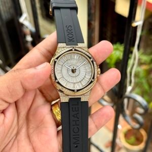 Lennox Luxury Crystal Women's Watch – Gold & Black 38mm