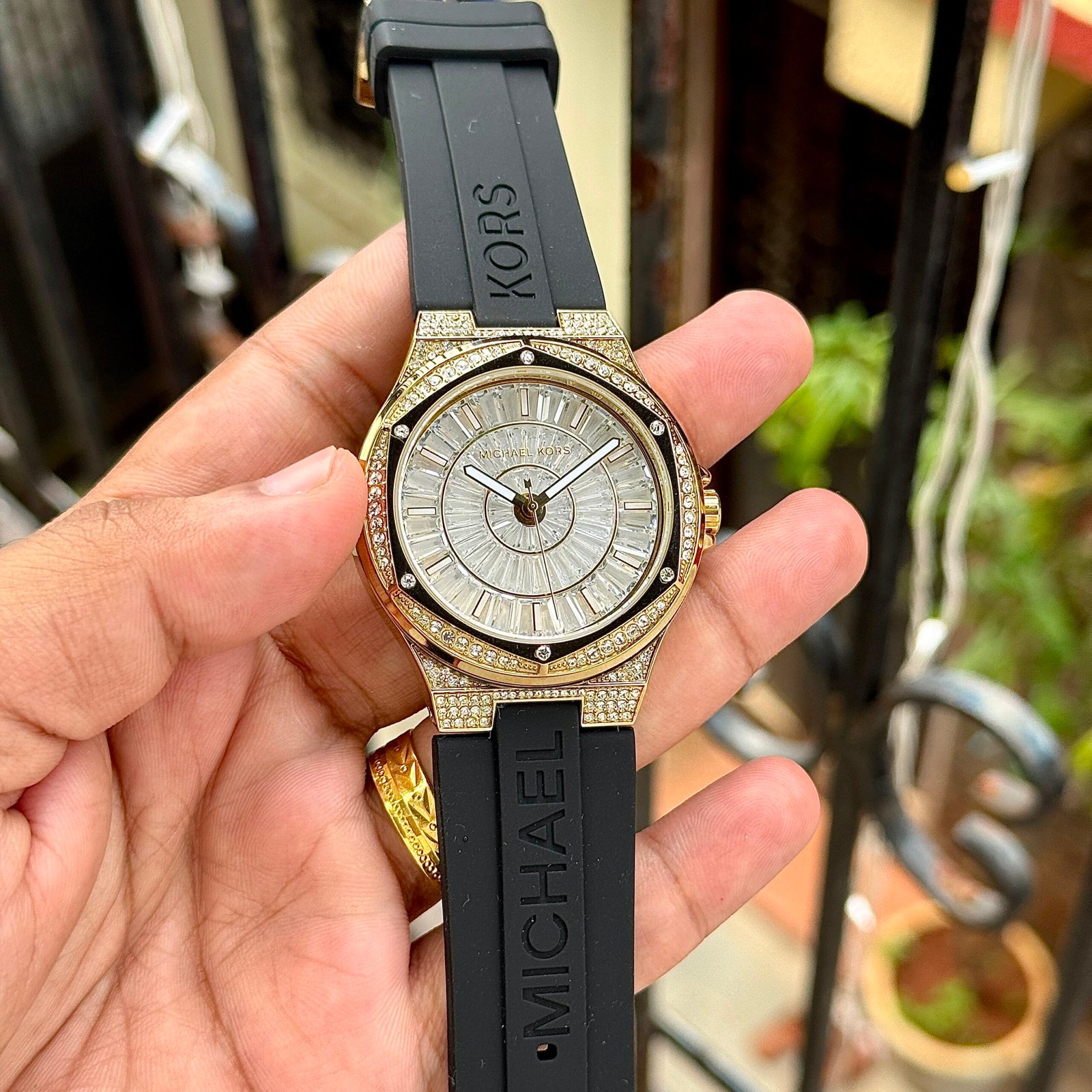 Lennox Luxury Crystal Women's Watch – Gold & Black 38mm
