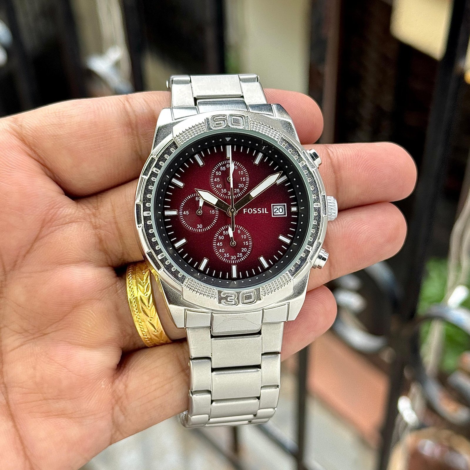 Men's Grant Chronograph Watch – All-Black Stainless Steel Edition
