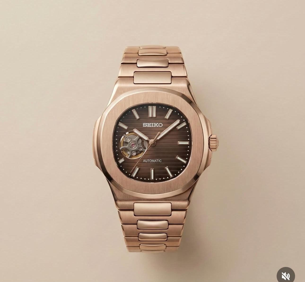 Nautilus Automatic Rose Gold Men's Watch – Gradient Brown 41mm