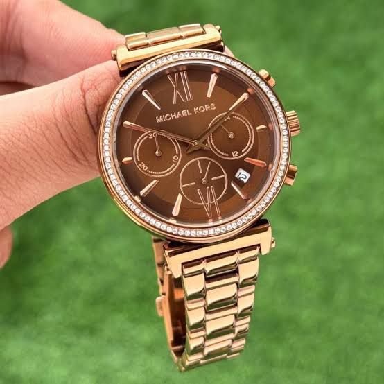 Sofie Collection Rose Gold Women's Watch – Diamond Studded 38mm