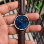 Classic Petite Women’s Watch – Royal Blue Dial & Brown Leather