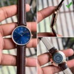 Classic Petite Women’s Watch – Royal Blue Dial & Brown Leather